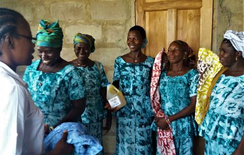 Sister Colette's women's group and their batik products
