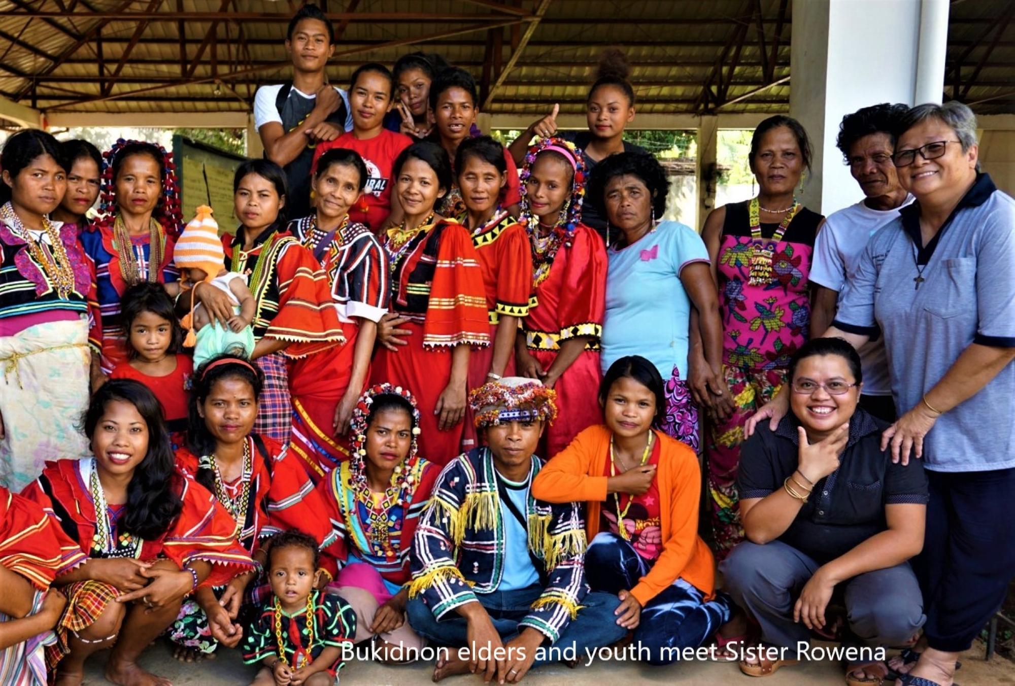 Bukidnon elders and youth meet Sister Rowena