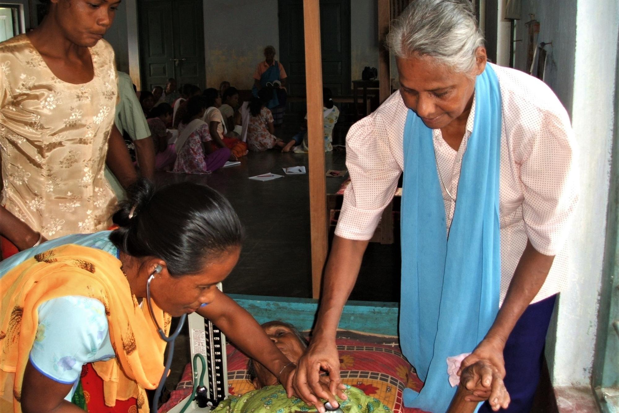 Sister Nirlama trains village women to become health workers