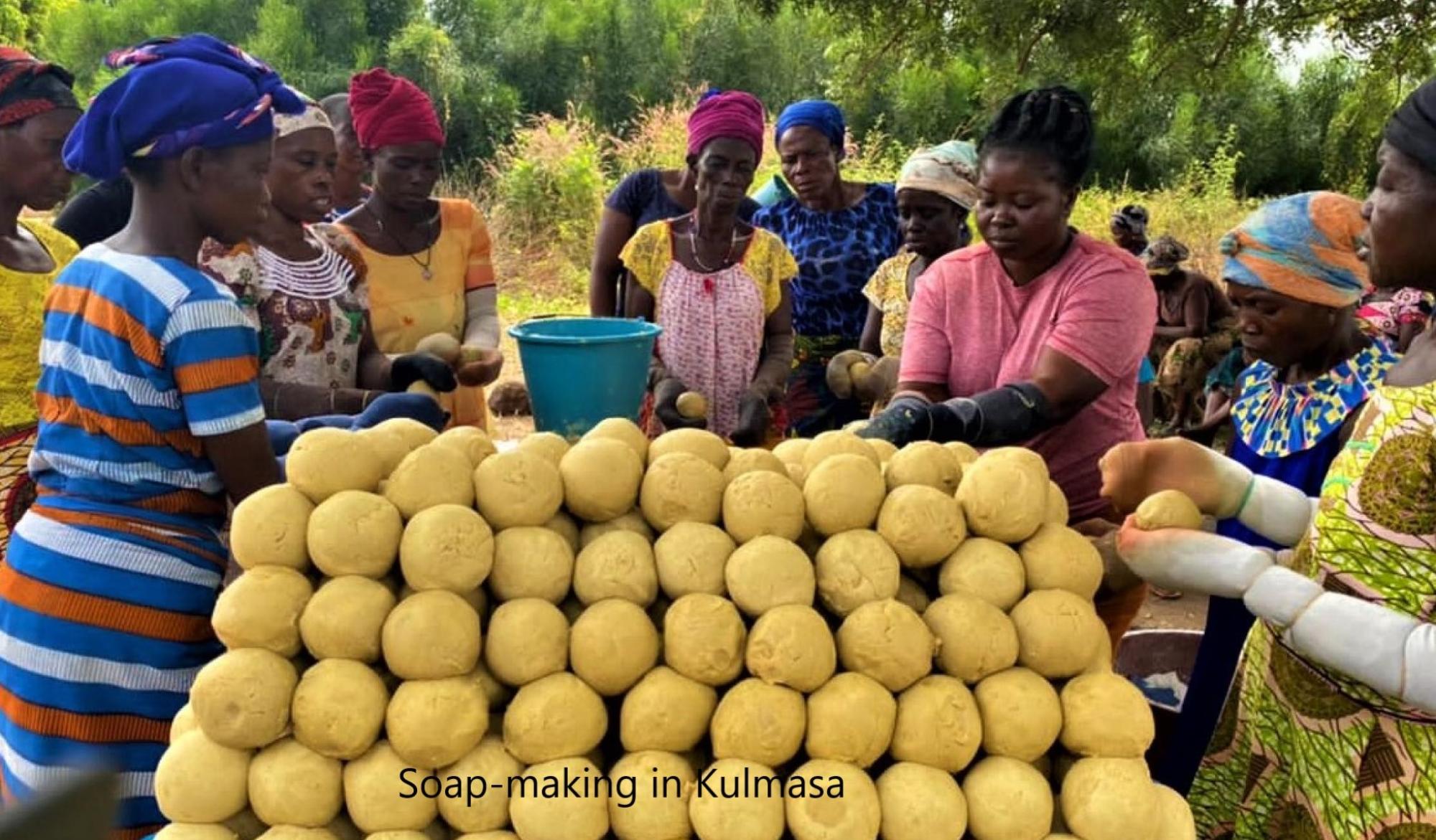 Kulmasa Women's Group prepare to make soap
