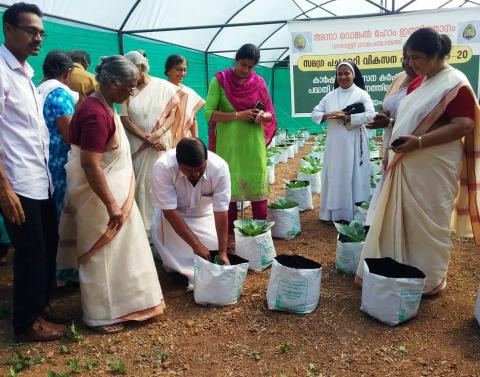 Inauguration of a vegetable garden