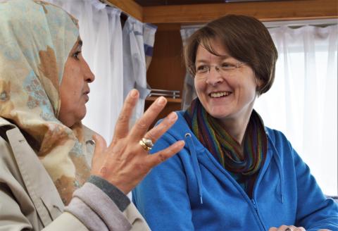 Counselling a refugee mother