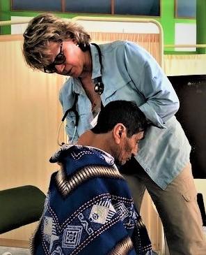 Associate Dr Marian McDonald conducts a clinic in Peru