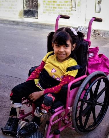 One of the children with a disability whom we work