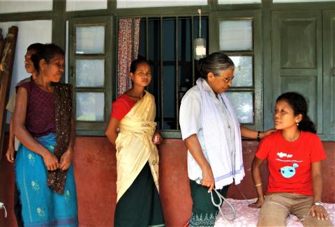 Patients waiting to see Sister Johana in our dispensary