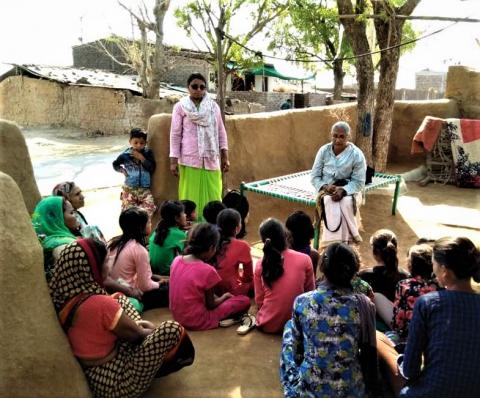 Meeting with villagers in Khandwa