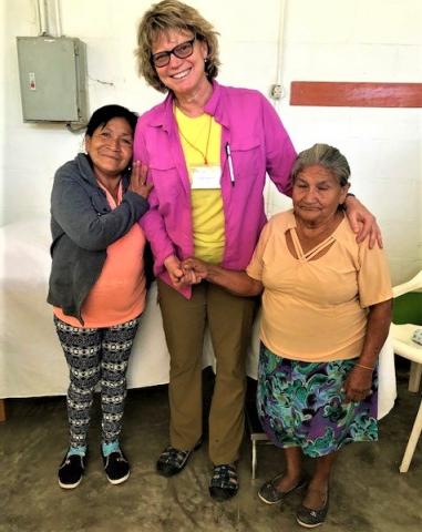 Associate Dr Marian McDonald conducts a clinic in Peru