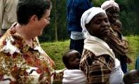Sister Rosemary makes a new friend in Ghana