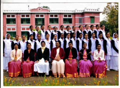 Sister Floria and nursing students
