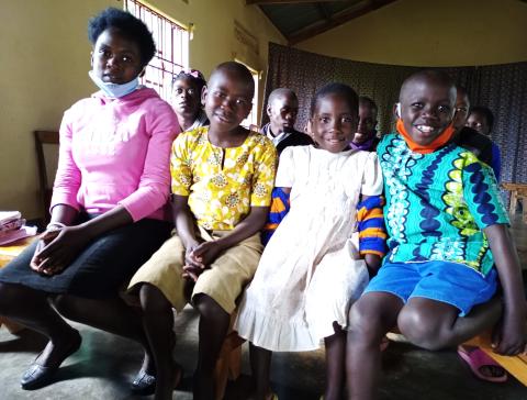 Orphans and children living with HIV who take part in our project