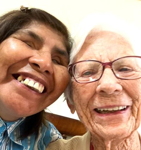 The two friends: Simona and Sister Pat