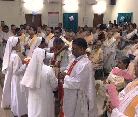 Welcoming the priests