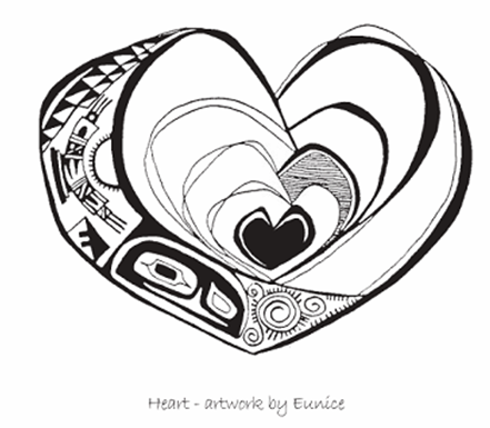 Heart artwork by Sister Eunice Cudzewicz