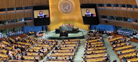 Annalena Baerbock of Germany, and President of the 80th UN General Assembly, speaking at the High-Level Meeting to Commemorate the 80th anniversary of the United Nations