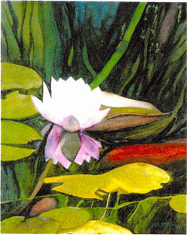 Lotus on the Pond - painted 2020-2021