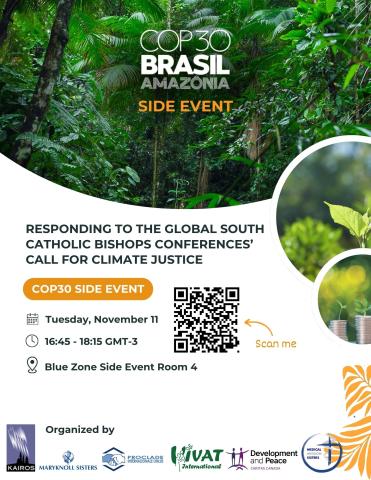 Responding to the Bishops’ Call: A COP30 side event co-sponsored by MMS and partners