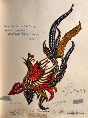 Artwork created with cut paper, East Asia album