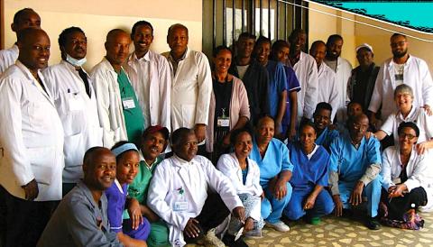 The team at Attat Hospital in Ethiopia