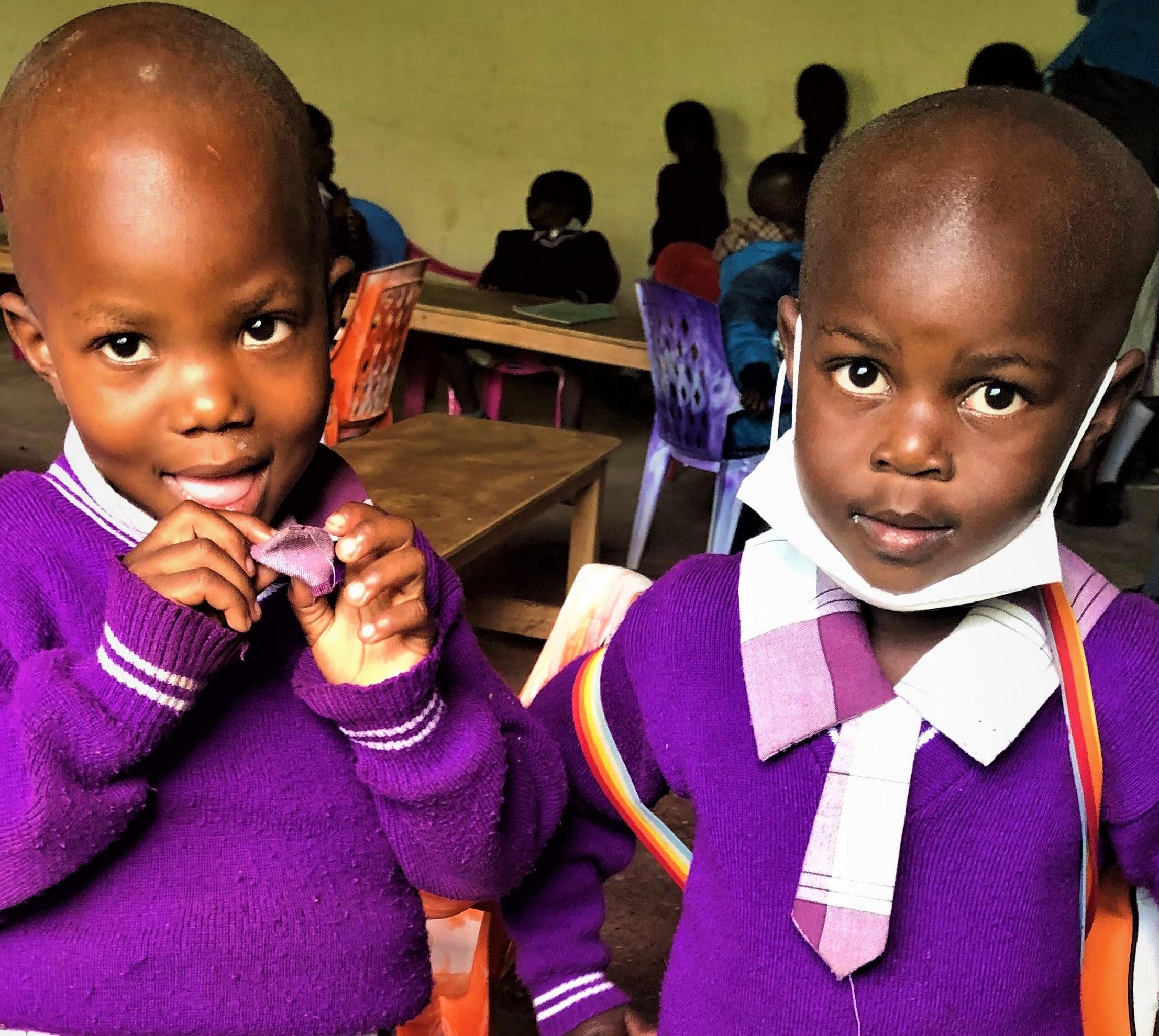 Two little girls enjoy their classes