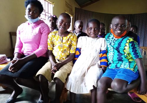 Orphans and children living with HIV who take part in our project