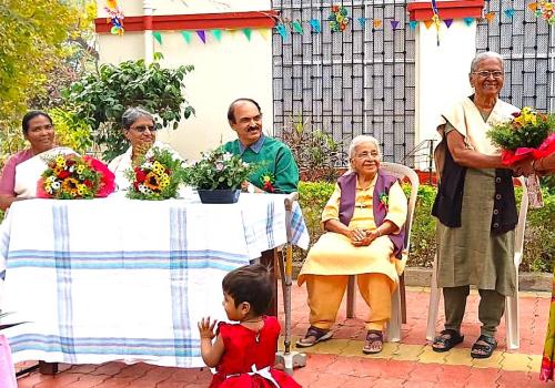 Welcoming official guests to the celebration