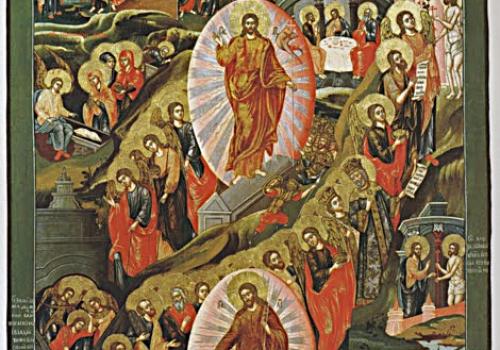 Resurrection icon from the 18th century