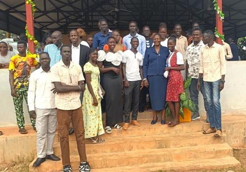 Sister Gaudencia and her first year students ready to start the new academic year