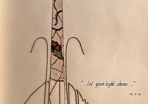 Let your light shine, artwork created with string, East Asia Album