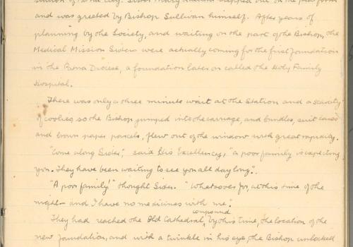 Sister Mary Laetitia's handwritten account