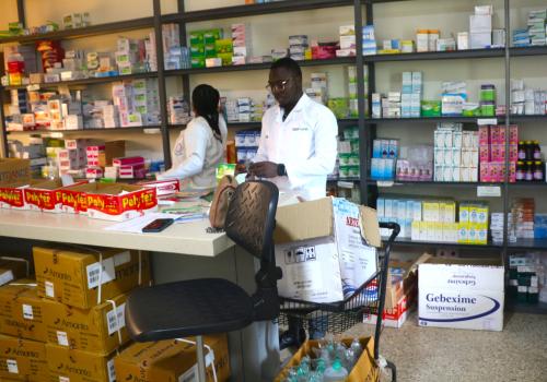 The clinic's pharmacy