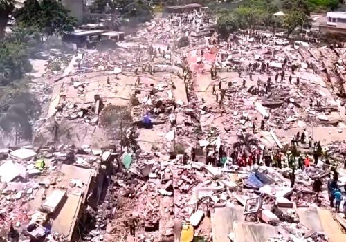 Earthquake destruction